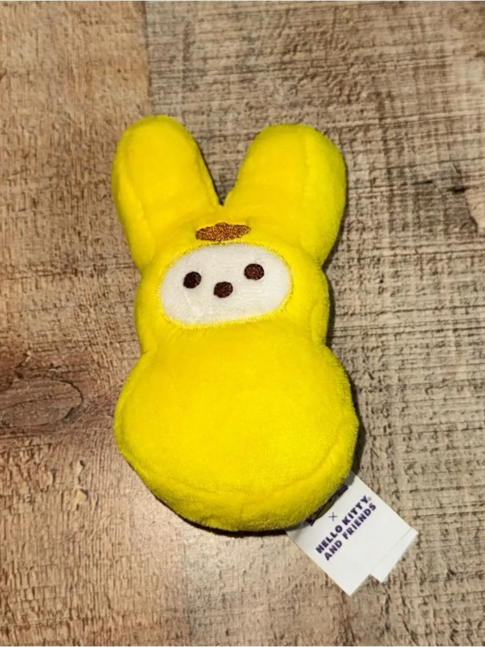 POMPOMPURIN  PEEPS X HELLO KITTY Bunny Plush 5” Easter Yellow